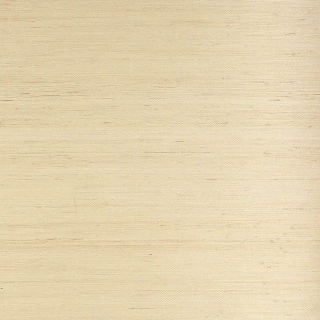 Pale silver-beige grasscloth wallpaper with fine horizontal jute texture and subtle dark flecks
