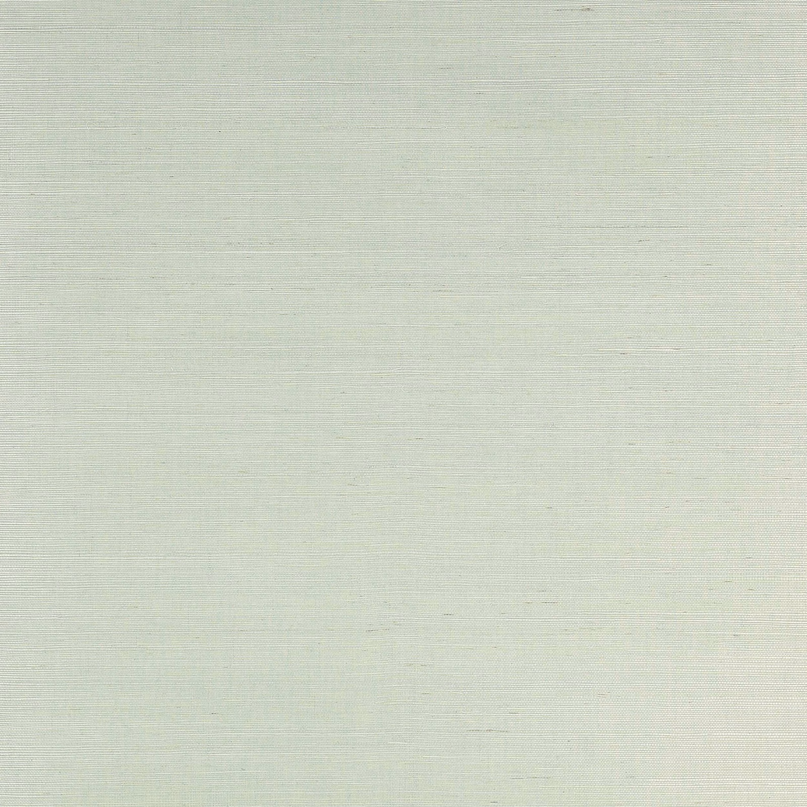 Pale seafoam green sisal wallcovering with fine horizontal woven striations