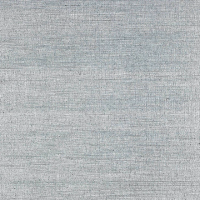 Pale seafoam blue-green seagrass wallpaper with fine horizontal woven striations
