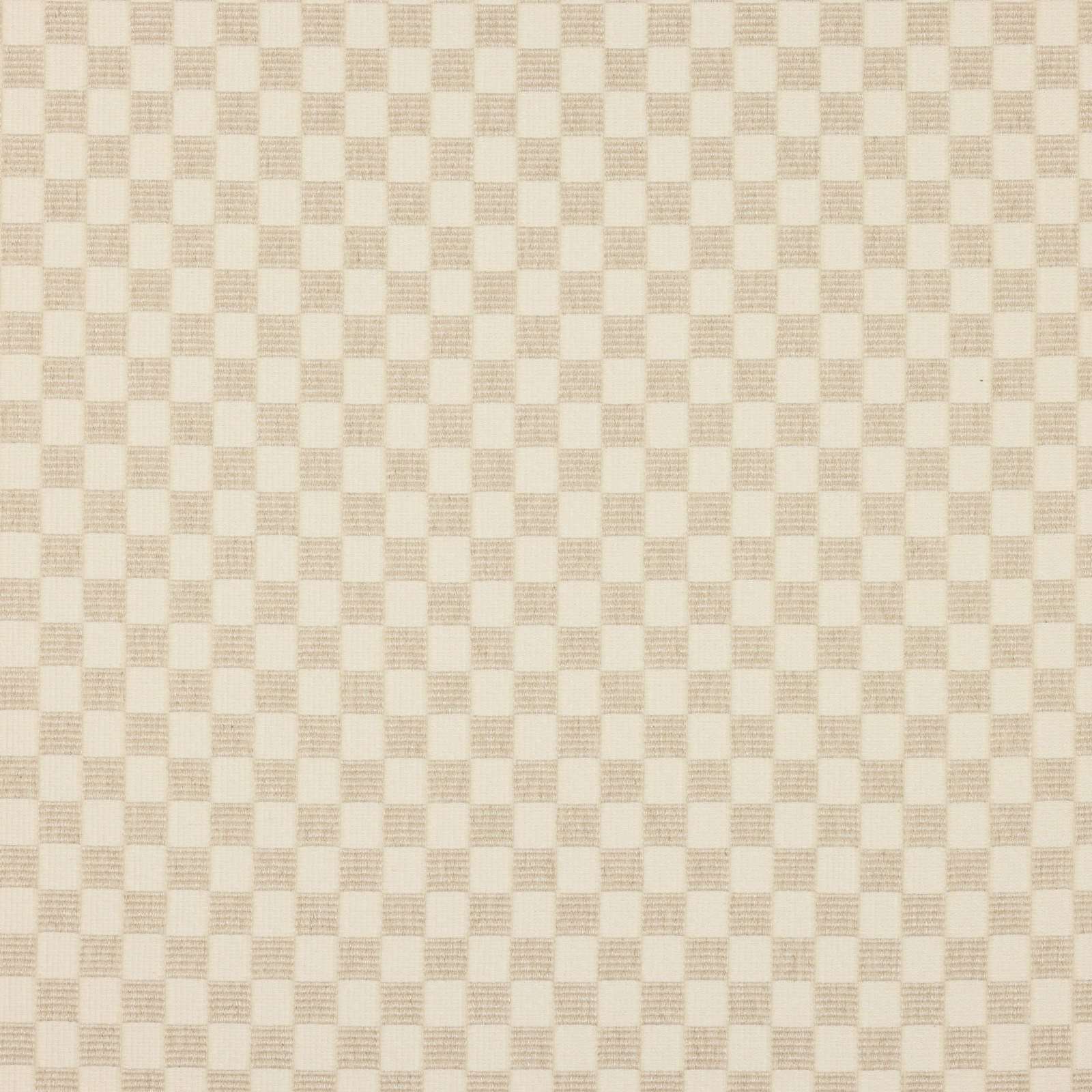 Cream and beige small-check woven fabric swatch with subtle textured squares