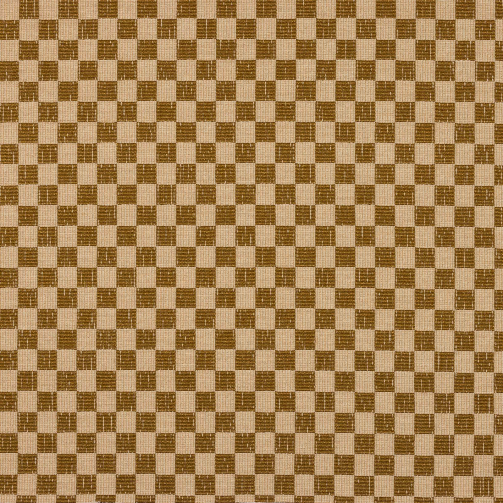 Small tobacco brown and biscuit checker weave with a textured woven surface
