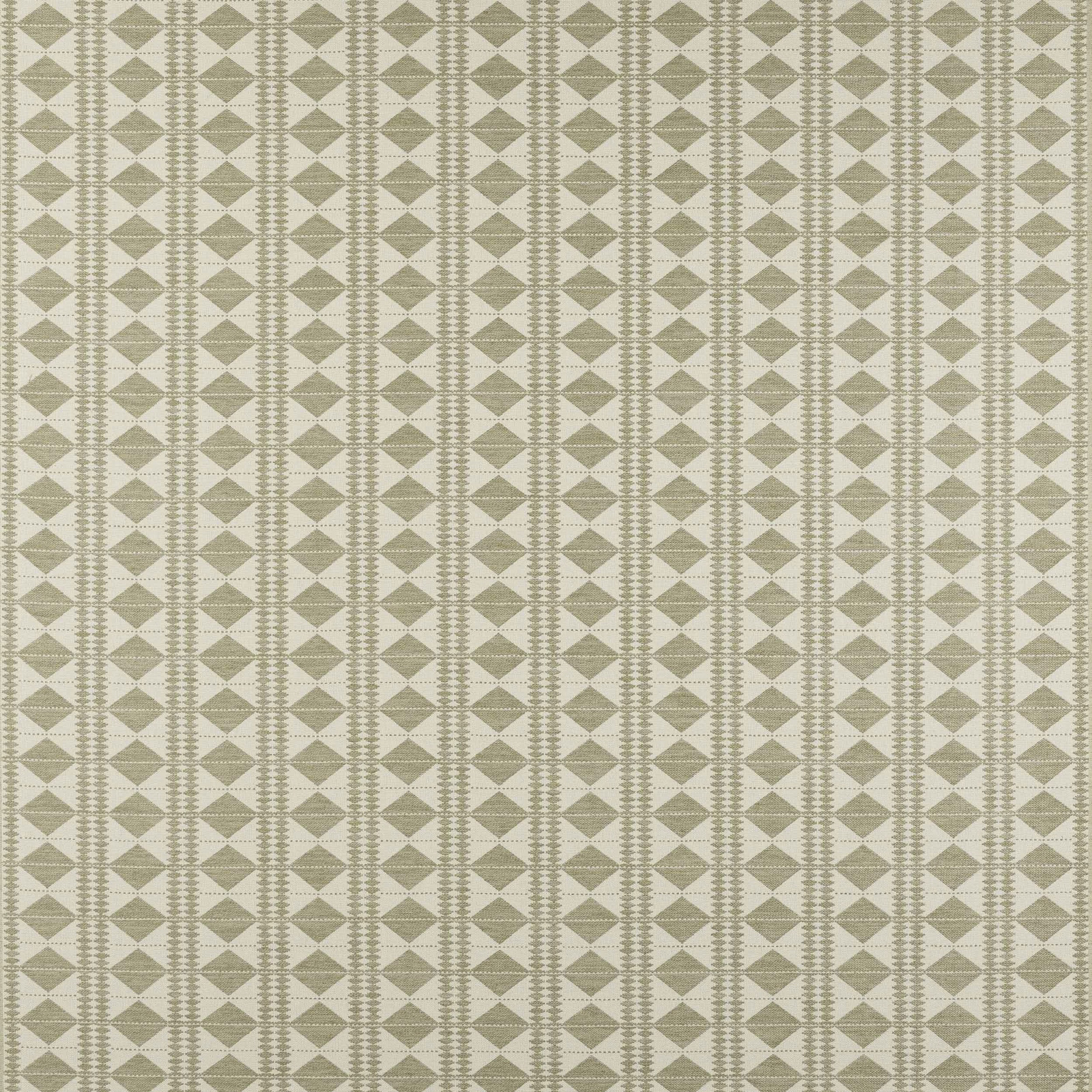 Cream and soft beige geometric woven fabric with small diamond motifs