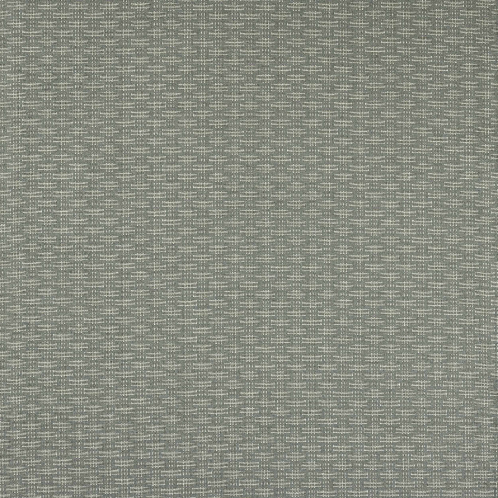 Small geometric woven fabric in muted sea glass green with pale checked texture