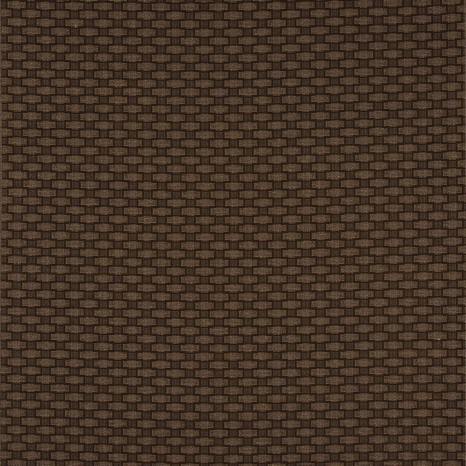 Rust terracotta woven fabric with small brick-like geometric pattern