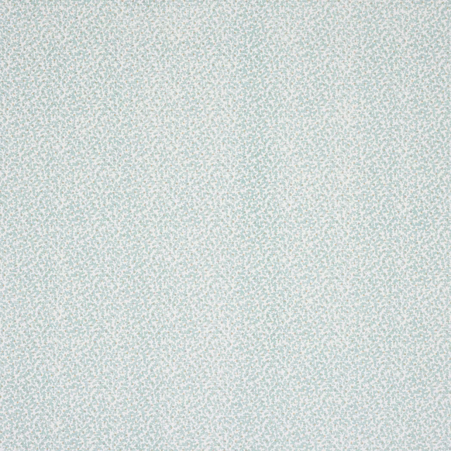 Pale aqua small-print fabric with tiny speckled motif and soft cotton-linen texture