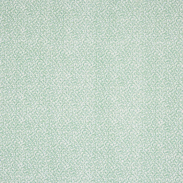 Pale mint green small-print fabric with tiny speckled motif on a light ground