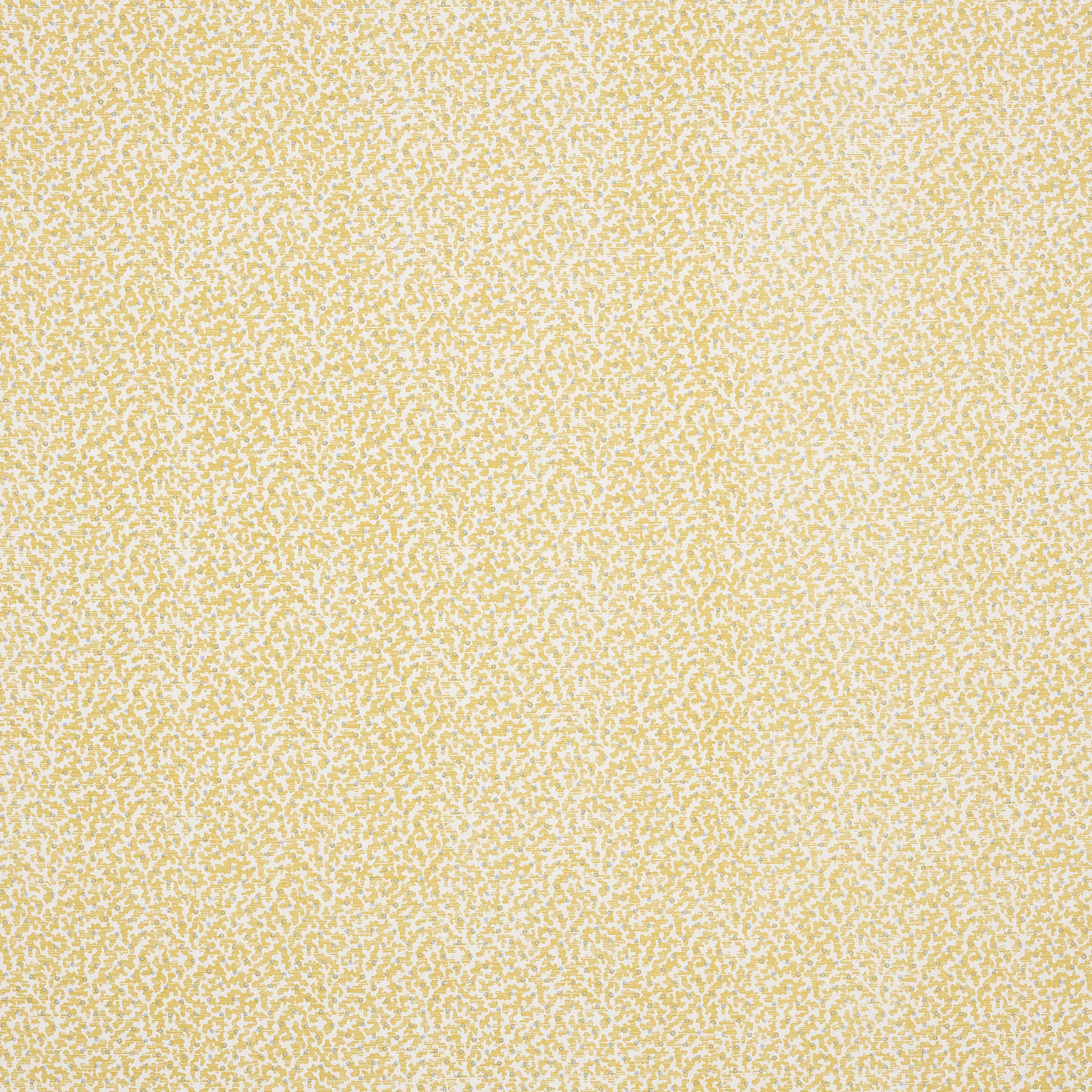 Soft butter-yellow small-print fabric with tiny off-white scattered motif