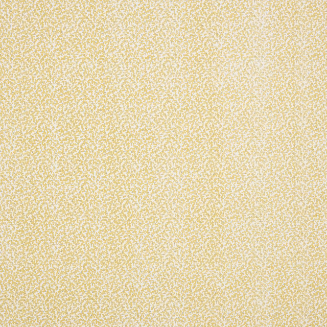 Soft butter-yellow small-print fabric with tiny off-white scattered motif