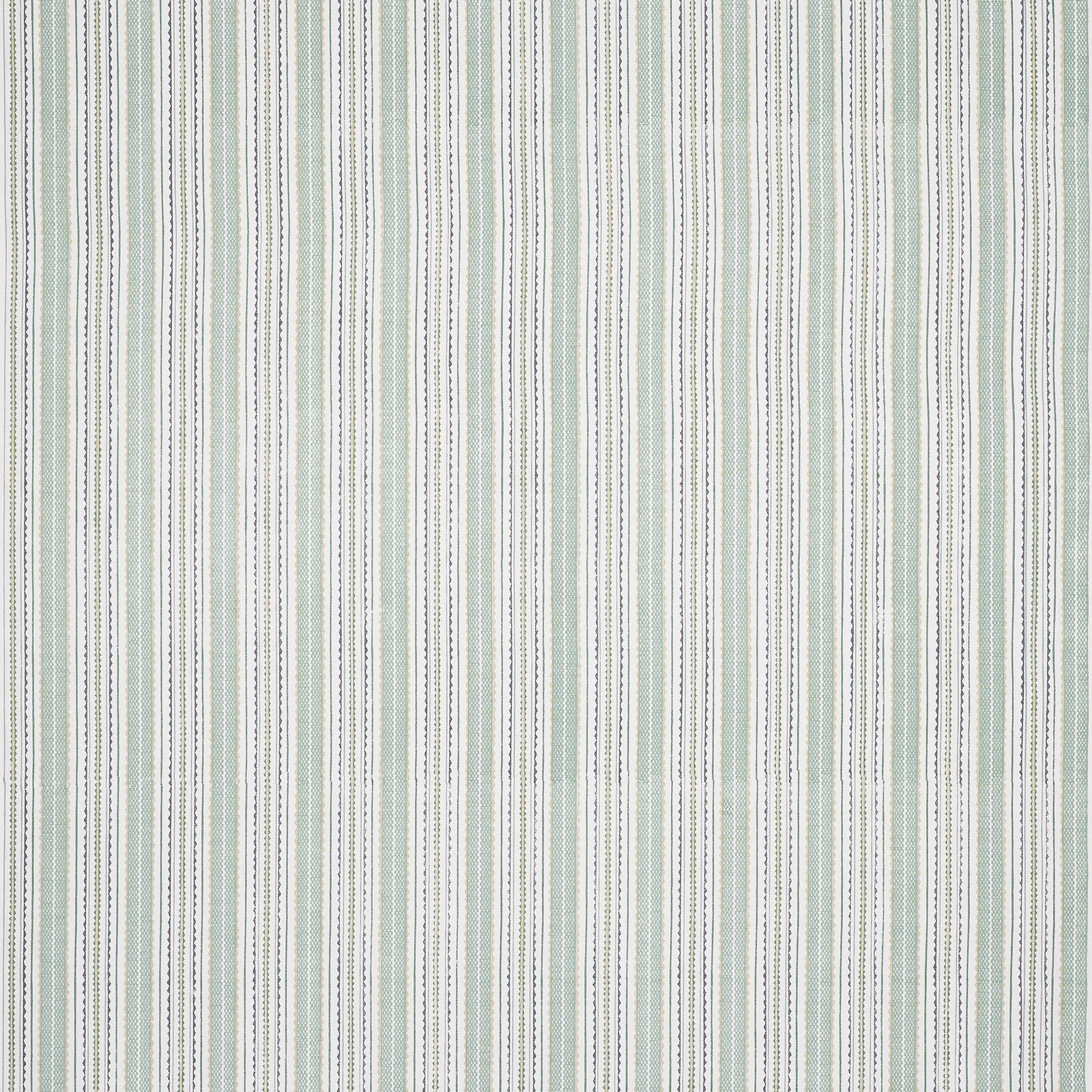 Pale aqua and ivory vertical striped fabric with fine woven texture