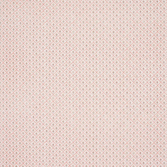 Pale blush red small-print fabric with tiny repeating diamond motif