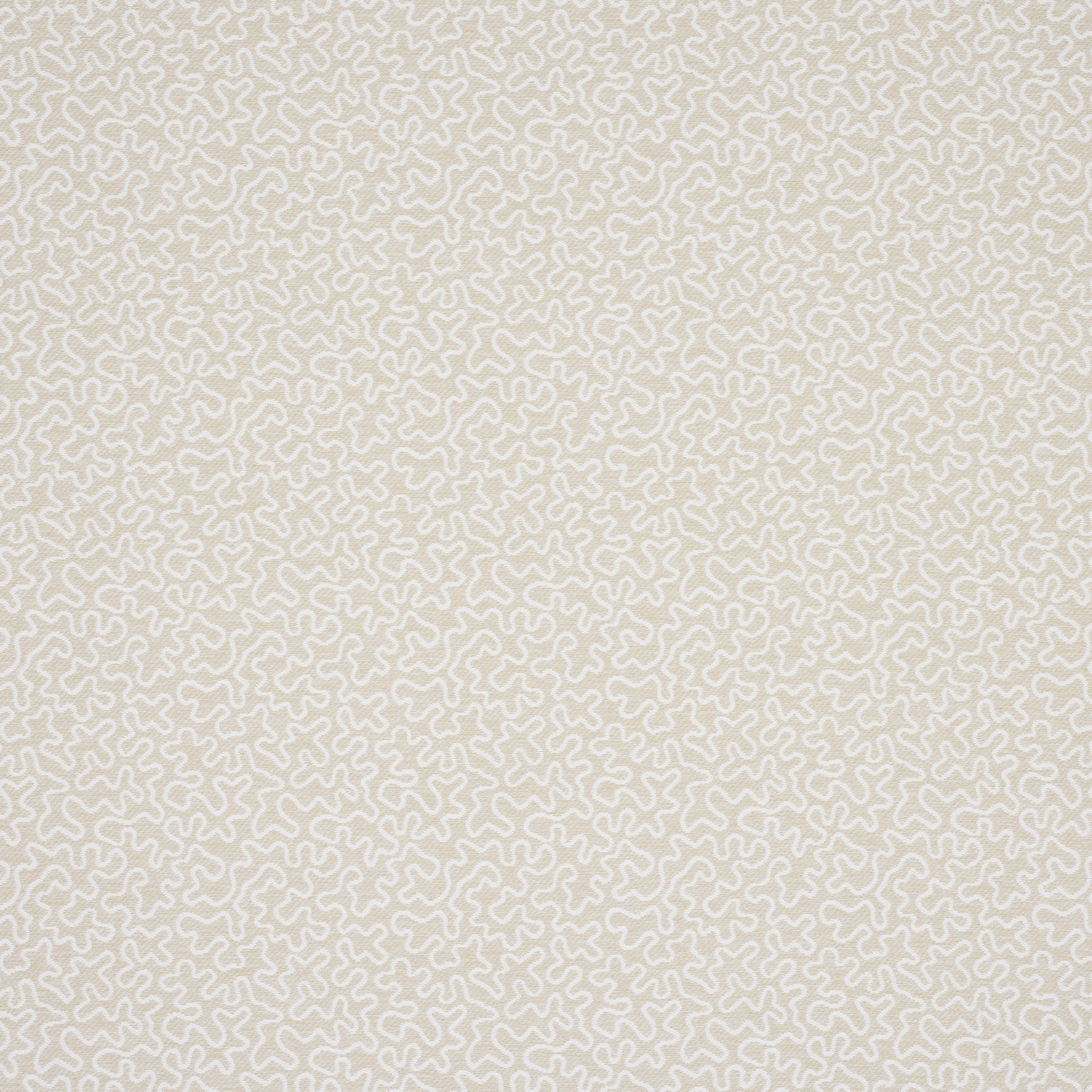 Soft mastic cream abstract loop pattern fabric swatch with тонal raised line texture
