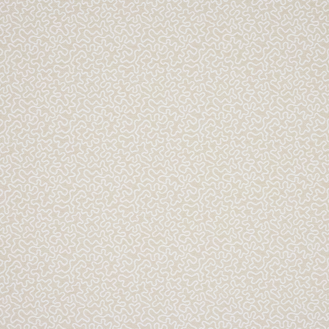 Soft mastic cream abstract loop pattern fabric swatch with тонal raised line texture