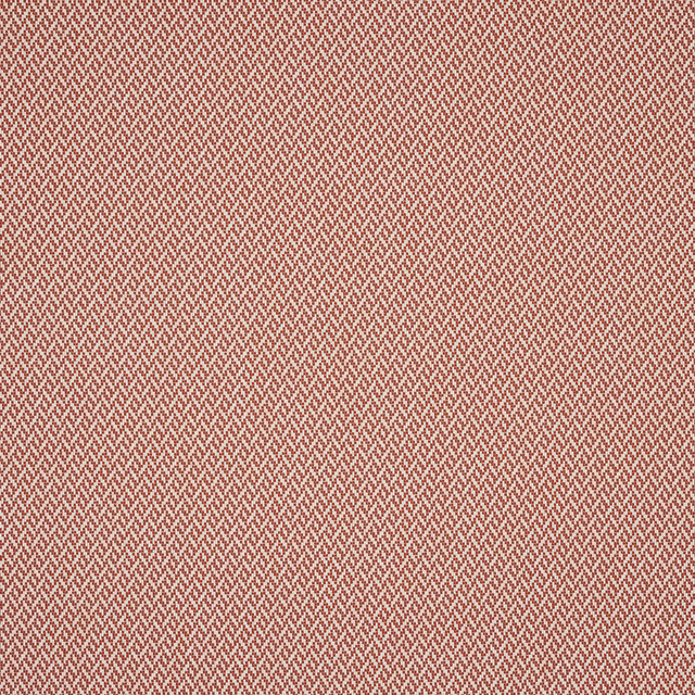 Close-up of paprika red geometric woven fabric with tiny diagonal checks