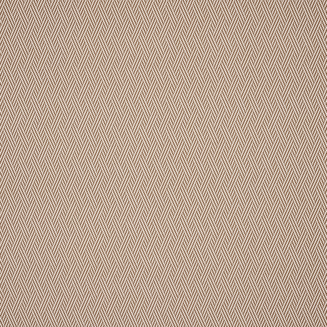 Warm camel-beige herringbone fabric with fine brown diagonal lines