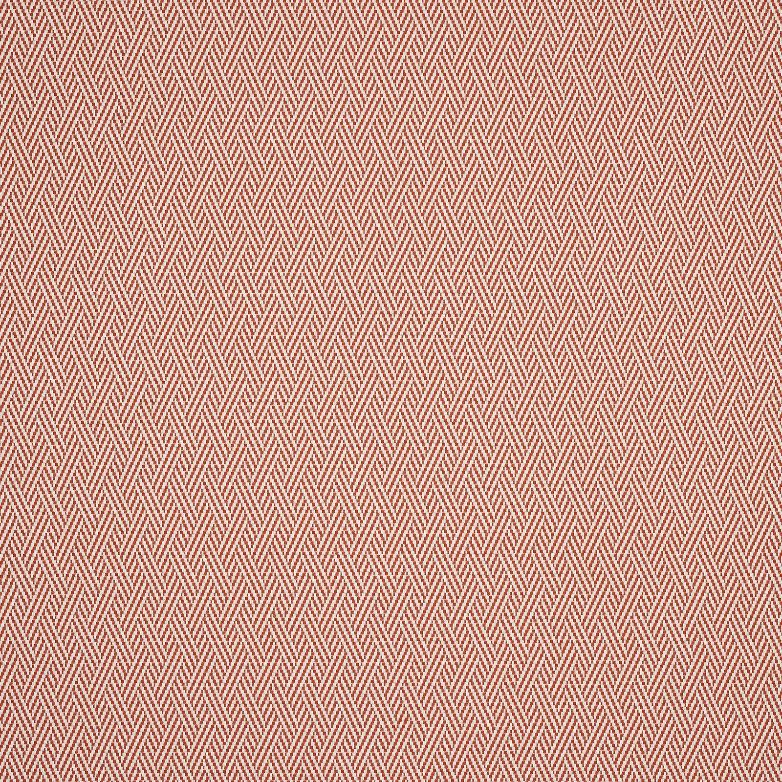 Paprika terracotta chevron fabric with fine cream zigzag weave