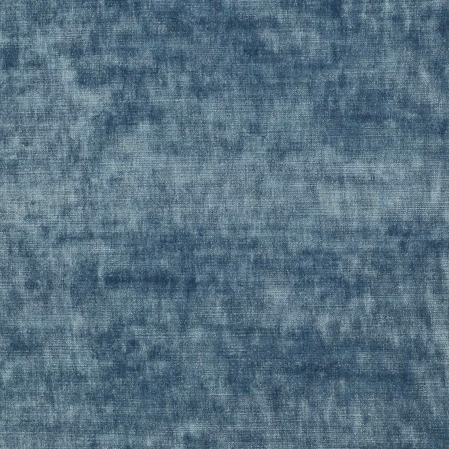 Mottled blue-teal velvet swatch with soft, clouded pile texture