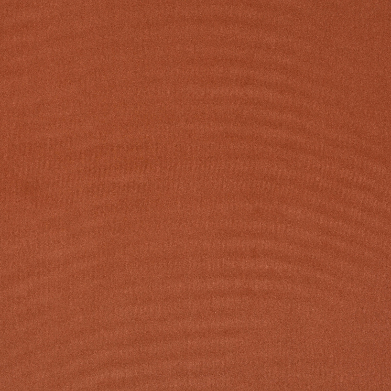 Warm coral terracotta plain velvet swatch with a soft lustre