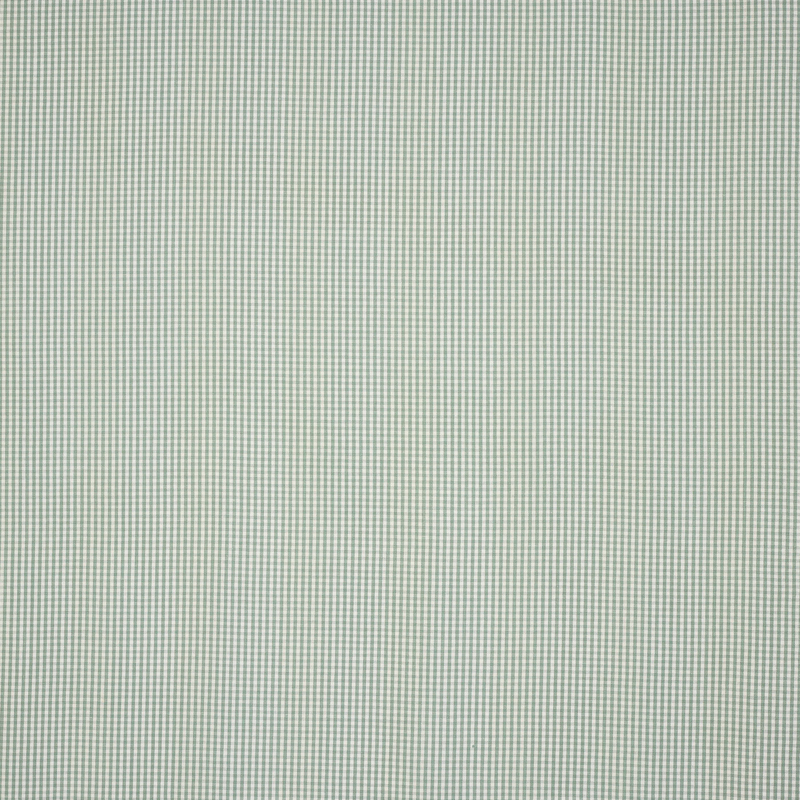 Pale celadon and cream tiny checked linen fabric swatch