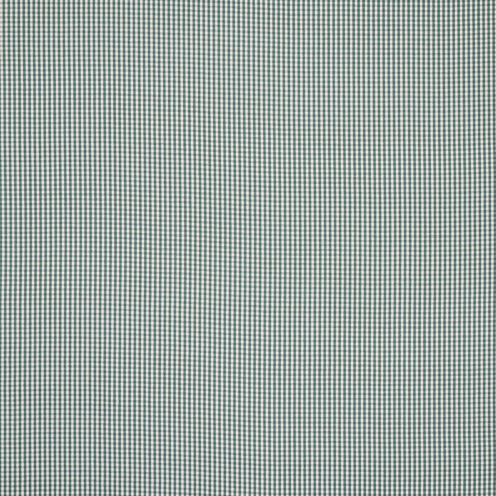 Small seafoam green and white checked linen fabric swatch