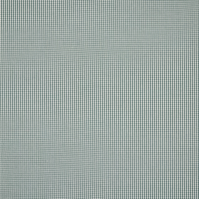 Small seafoam green and white checked linen fabric swatch