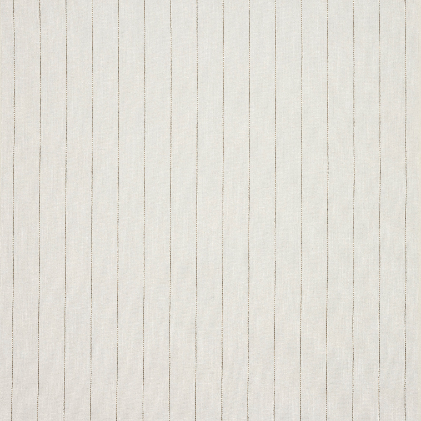 Pale beige striped fabric swatch with fine vertical pinstripes
