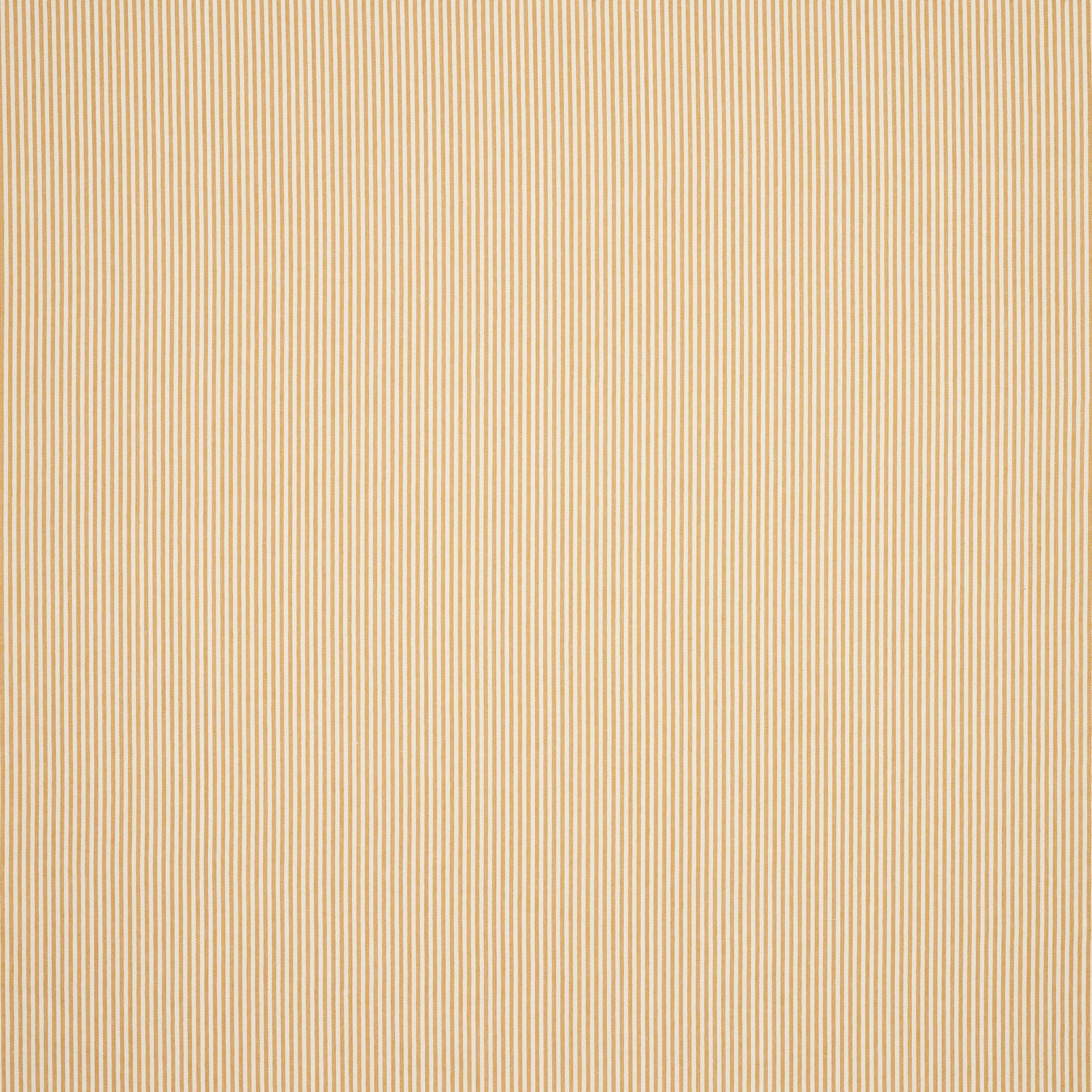 Fine vertical cream and pale gold stripe linen swatch with matte texture