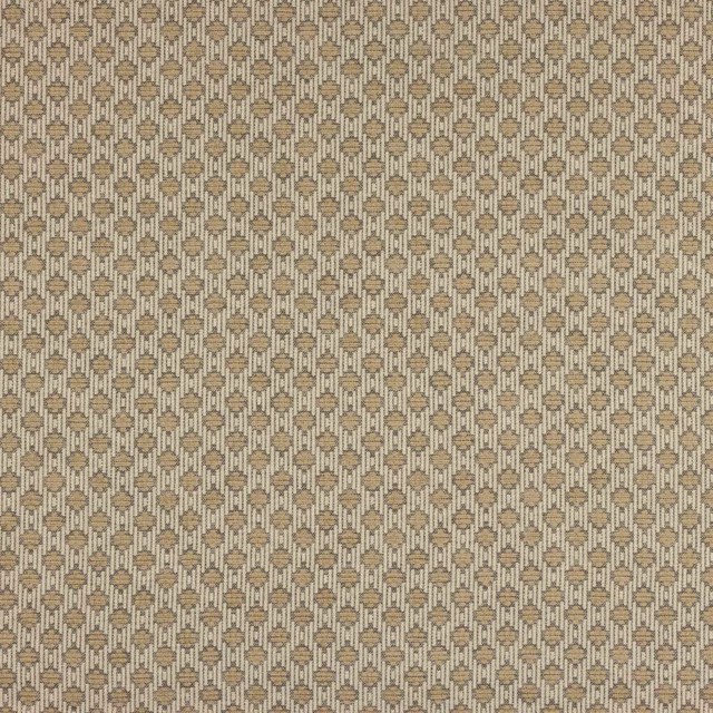 Small geometric fabric swatch in warm taupe, beige and soft gold