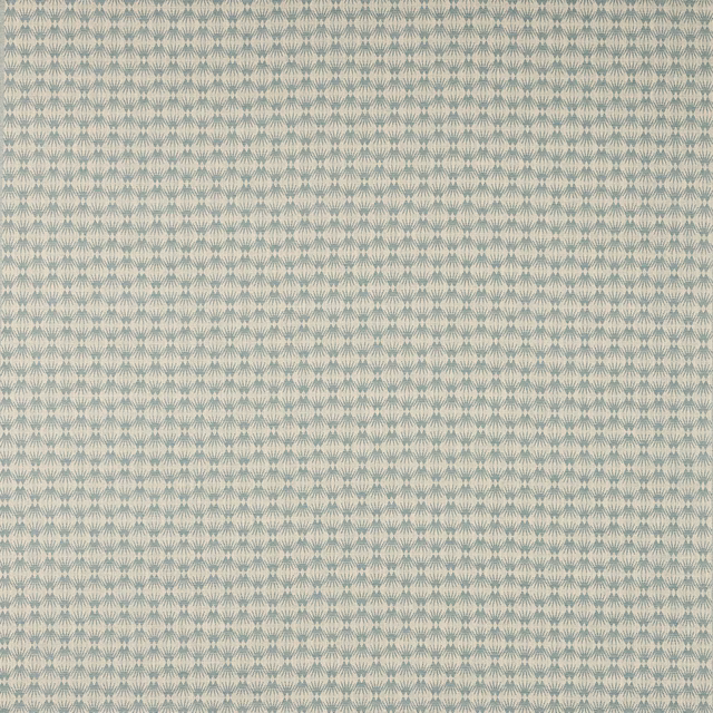 Pale duck-egg blue geometric fabric swatch with a tiny woven repeat