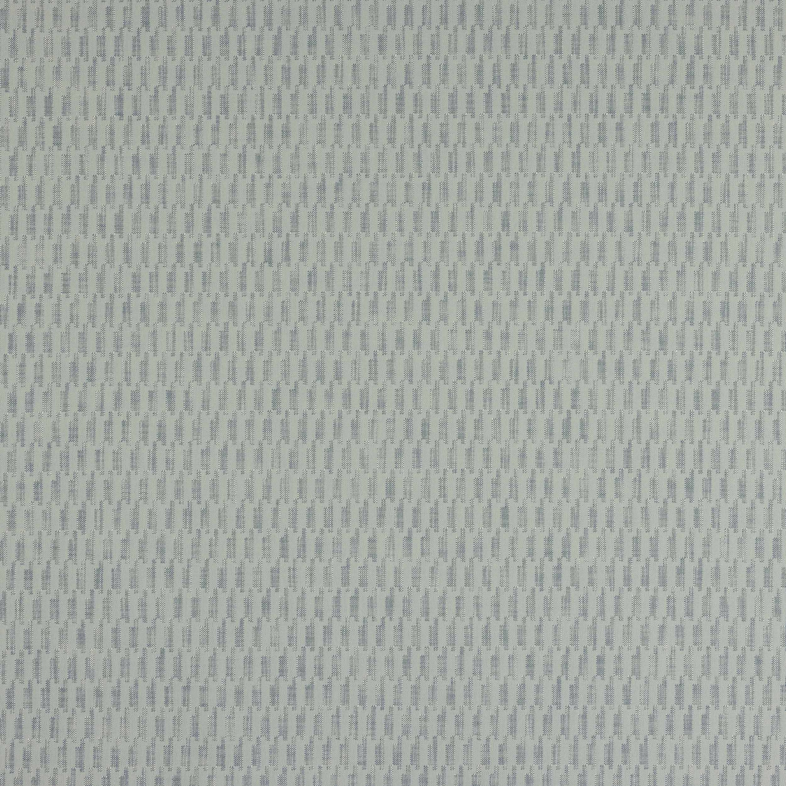 Pale muted blue woven fabric with small vertical dash pattern
