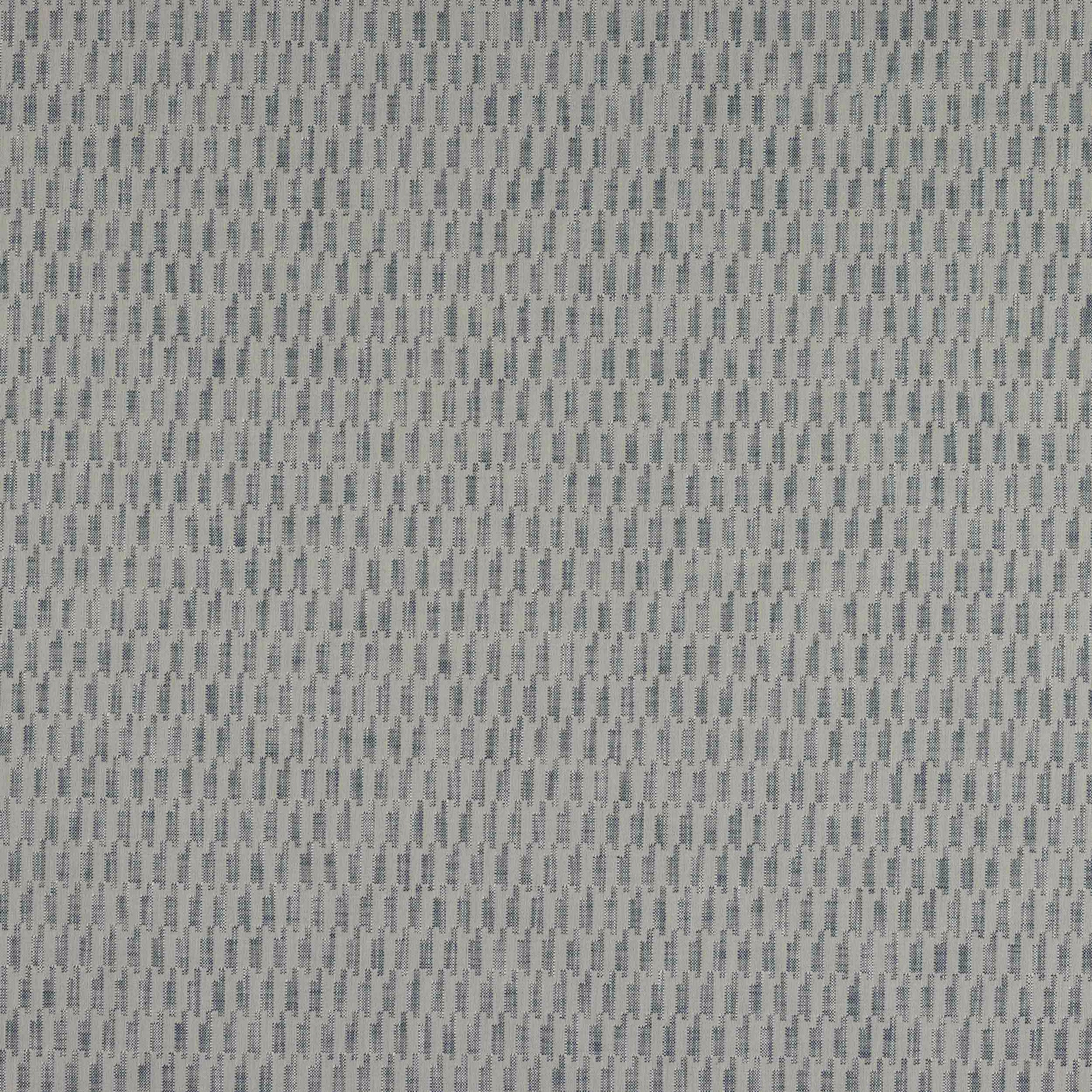 Soft indigo blue woven fabric with a small vertical dash pattern