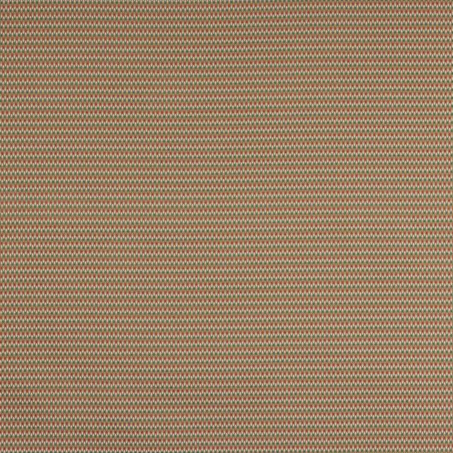 Close-up of a fine red and teal woven fabric with tiny repeating texture