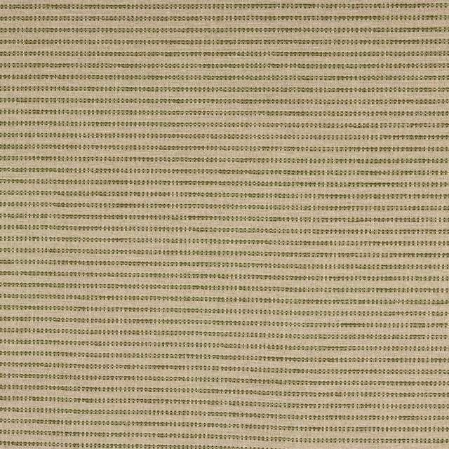 Pale neutral fabric with fine olive-green dotted horizontal stripes