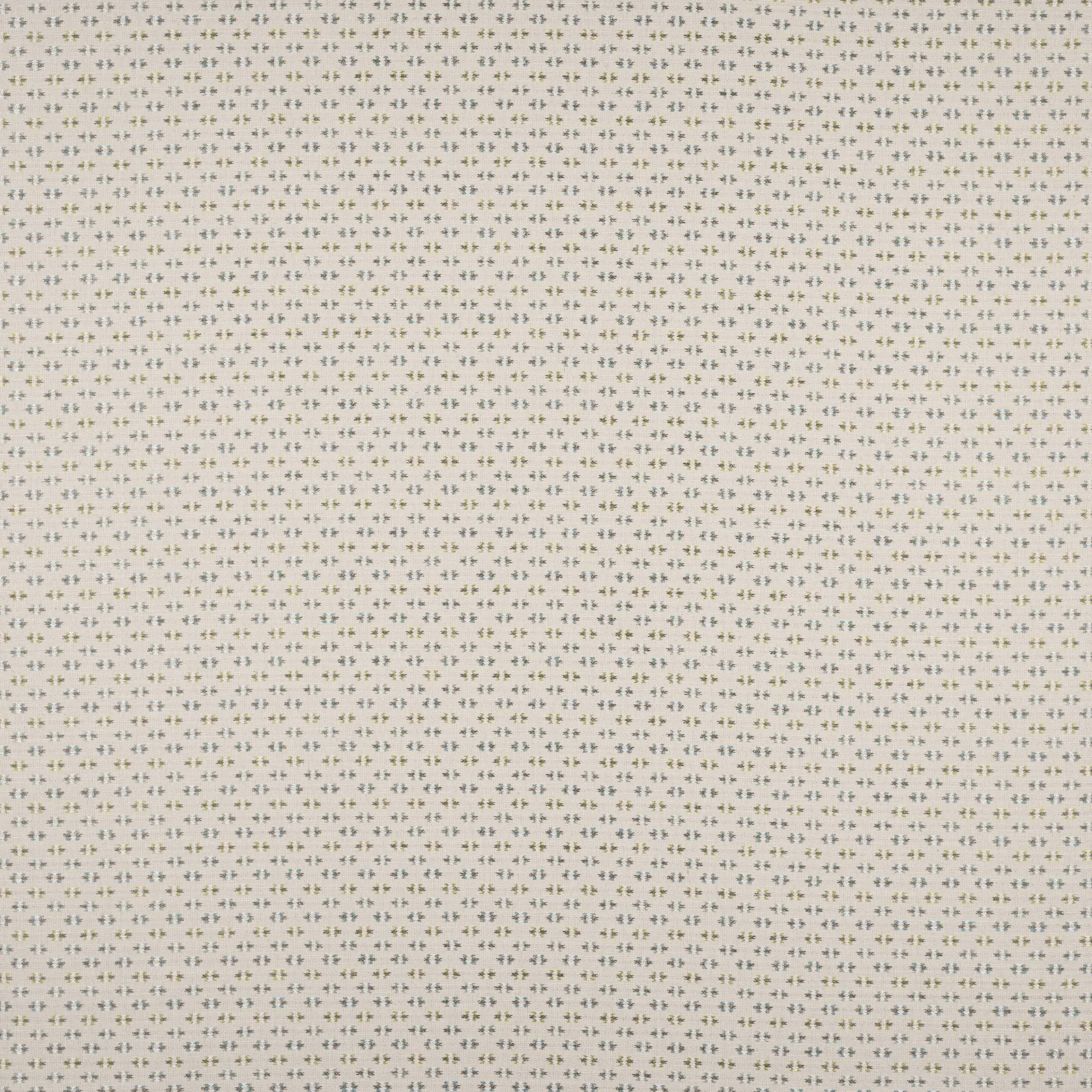 Pale blue-green fabric swatch with a tiny muted grey geometric motif