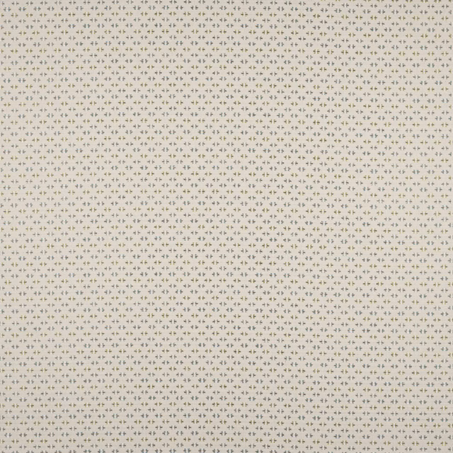 Pale blue-green fabric swatch with a tiny muted grey geometric motif