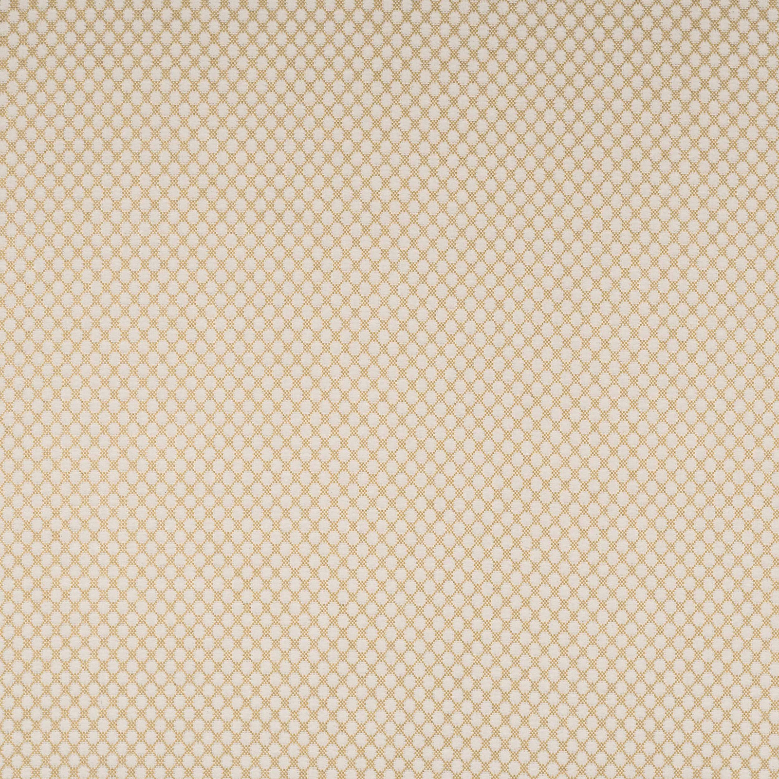 Close-up of Radnor Gold geometric weave in soft honey gold on a pale ground