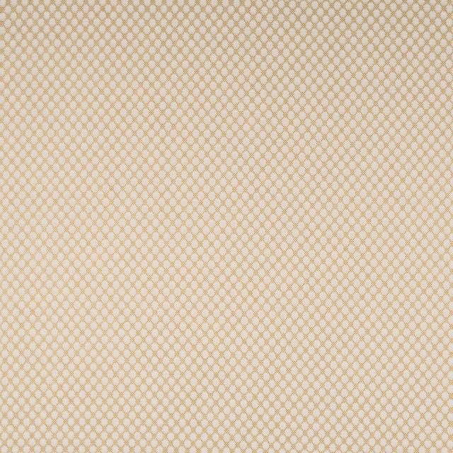 Close-up of Radnor Gold geometric weave in soft honey gold on a pale ground