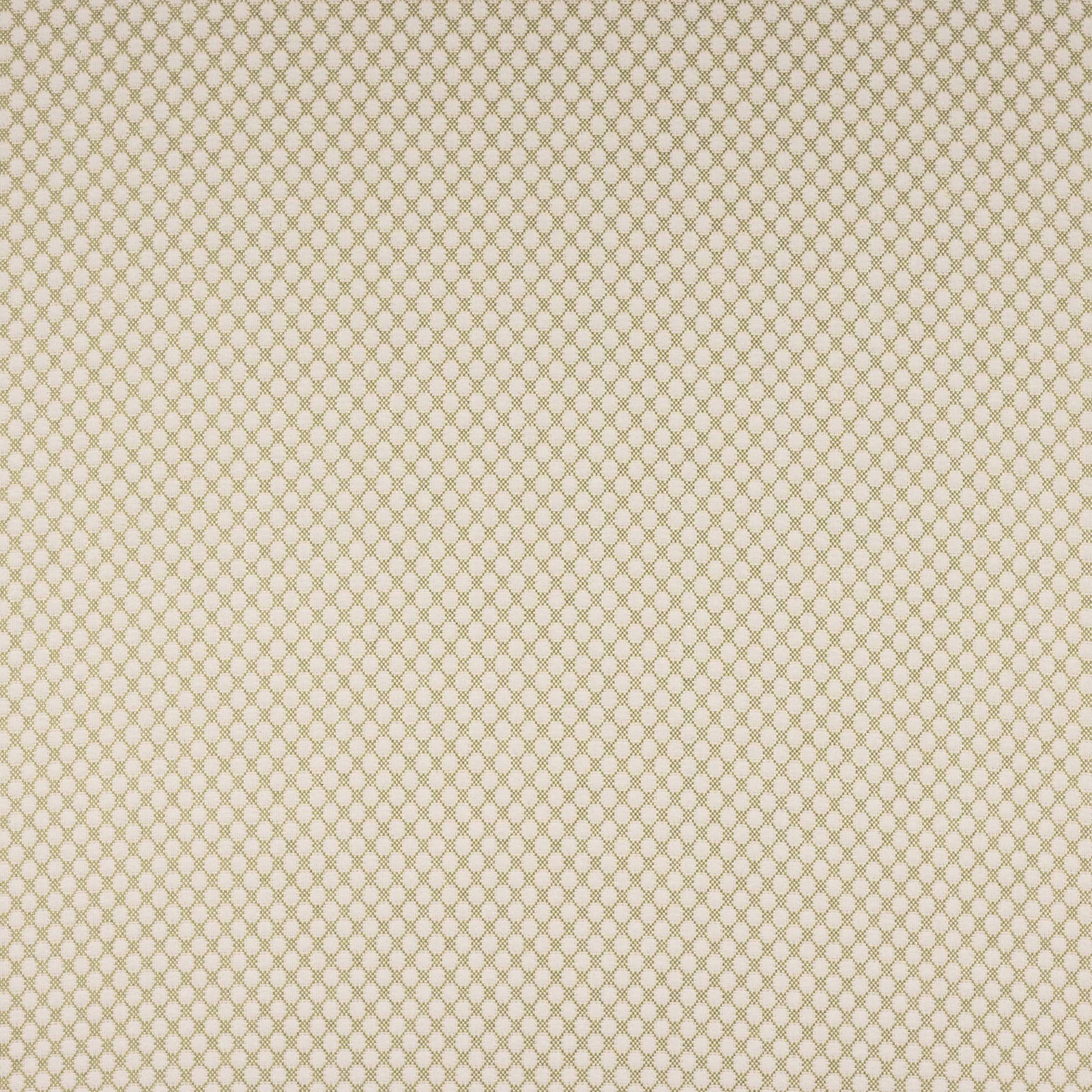 Pale cream fabric with fine muted green leaf lattice pattern