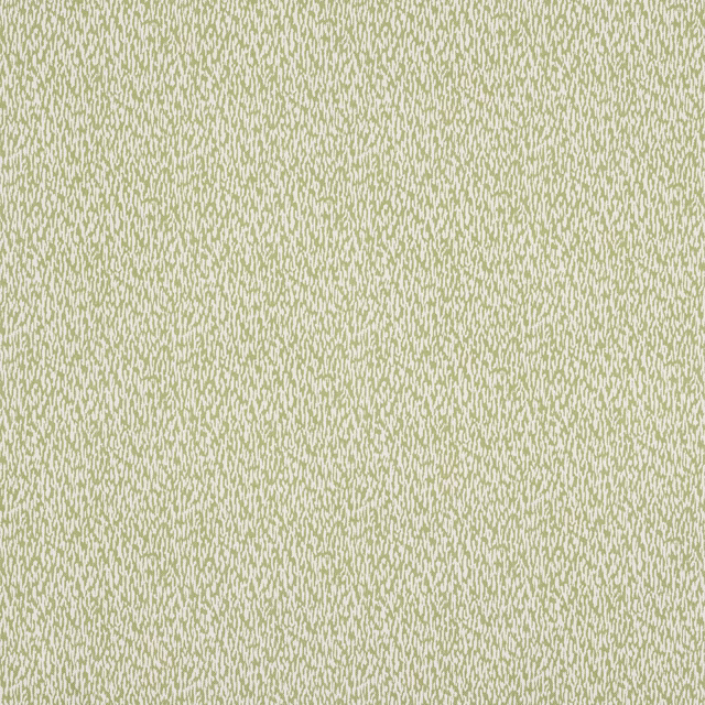 Soft sage green woven fabric with a fine irregular speckled pattern
