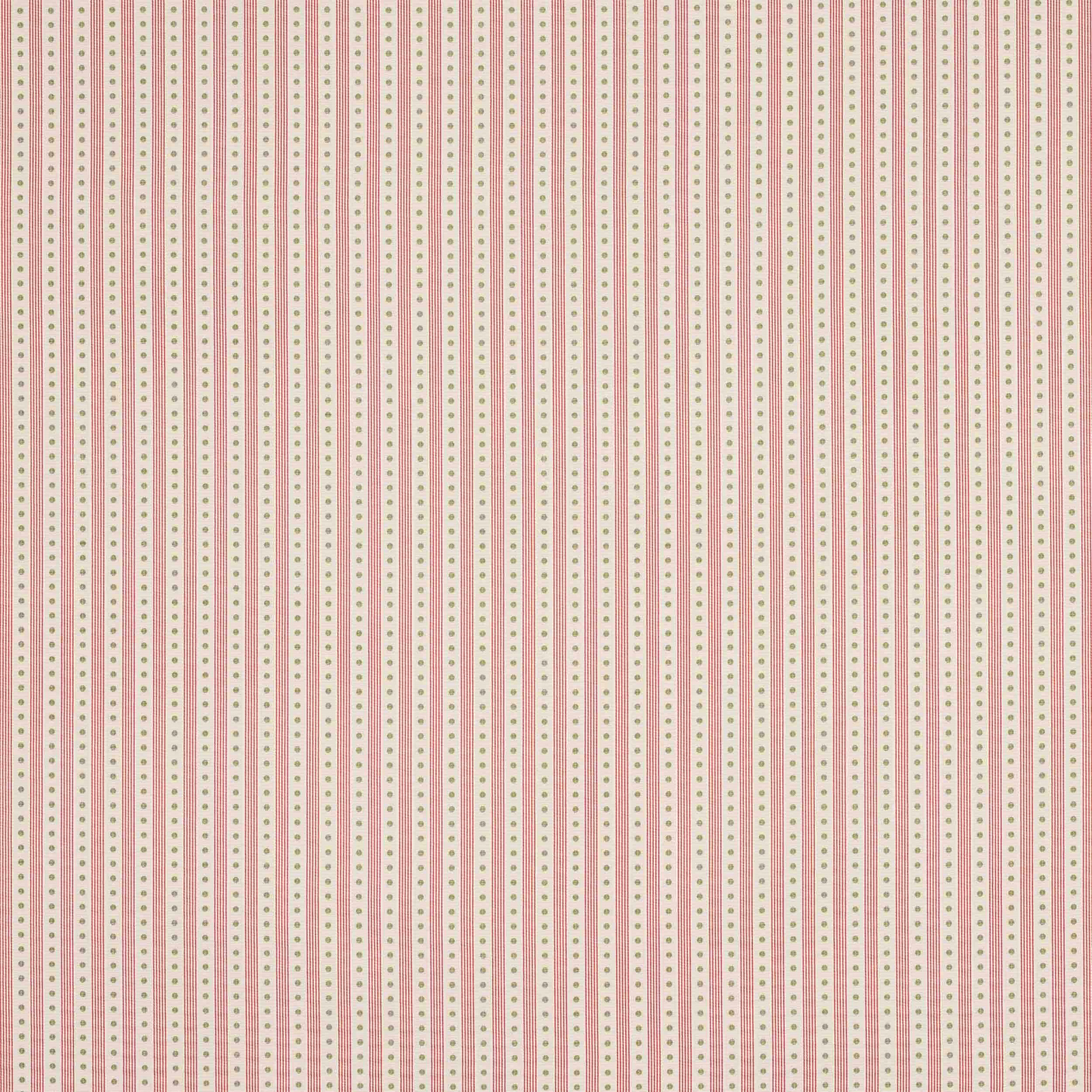 Vertical cerise pink stripe swatch with tiny dotted accents on a pale ground