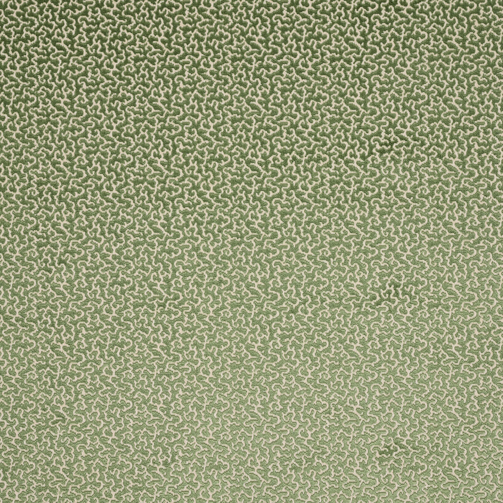 Soft mint green abstract woven fabric with tiny repeating pale squiggle motif