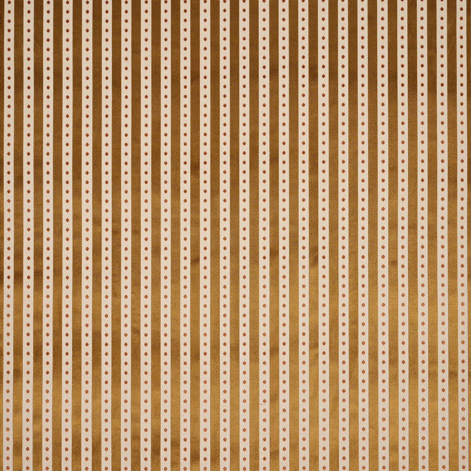 Cream-beige striped fabric with tiny dotted accents and a matte woven texture