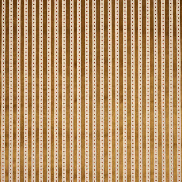Cream-beige striped fabric with tiny dotted accents and a matte woven texture