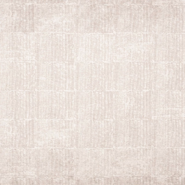 Warm ivory wallcovering with softly distressed rectangular grid and fine linear texture