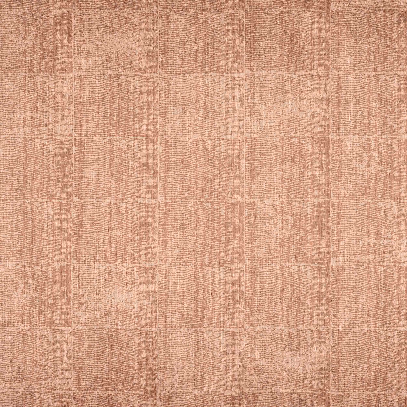 Dusty terracotta wallpaper with irregular rectangular blocks and fine linear texture