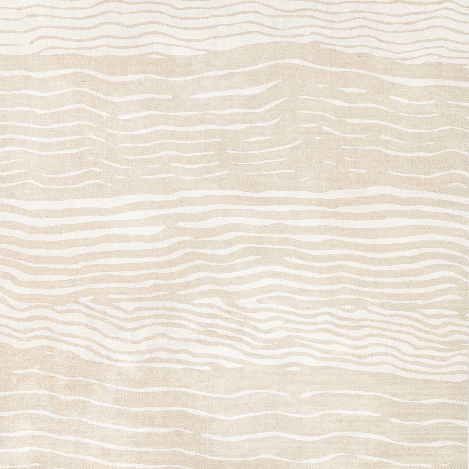 Pale natural sisal wallcovering with layered ivory wave lines