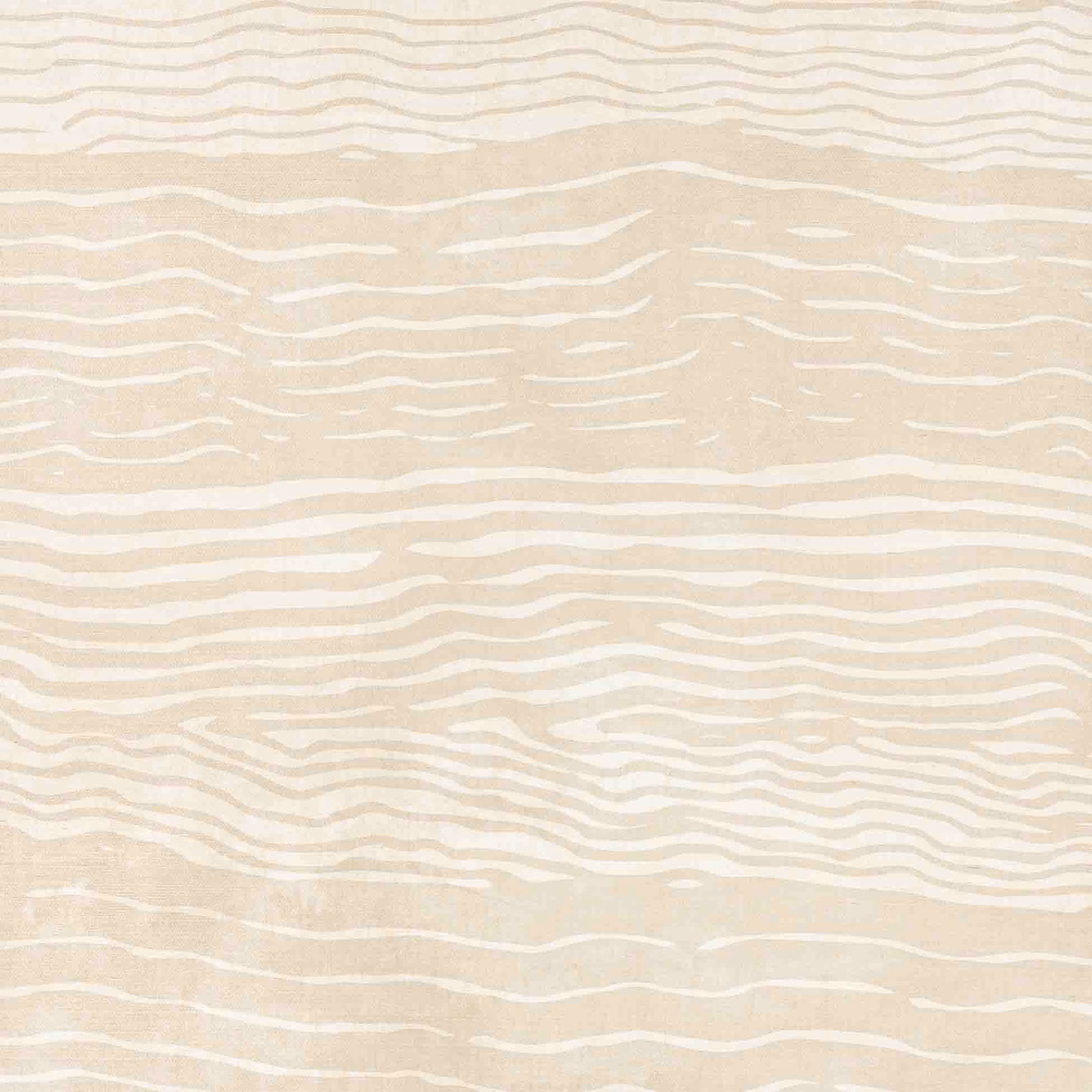 Warm sand-beige sisal wallpaper with layered off-white horizontal wave lines