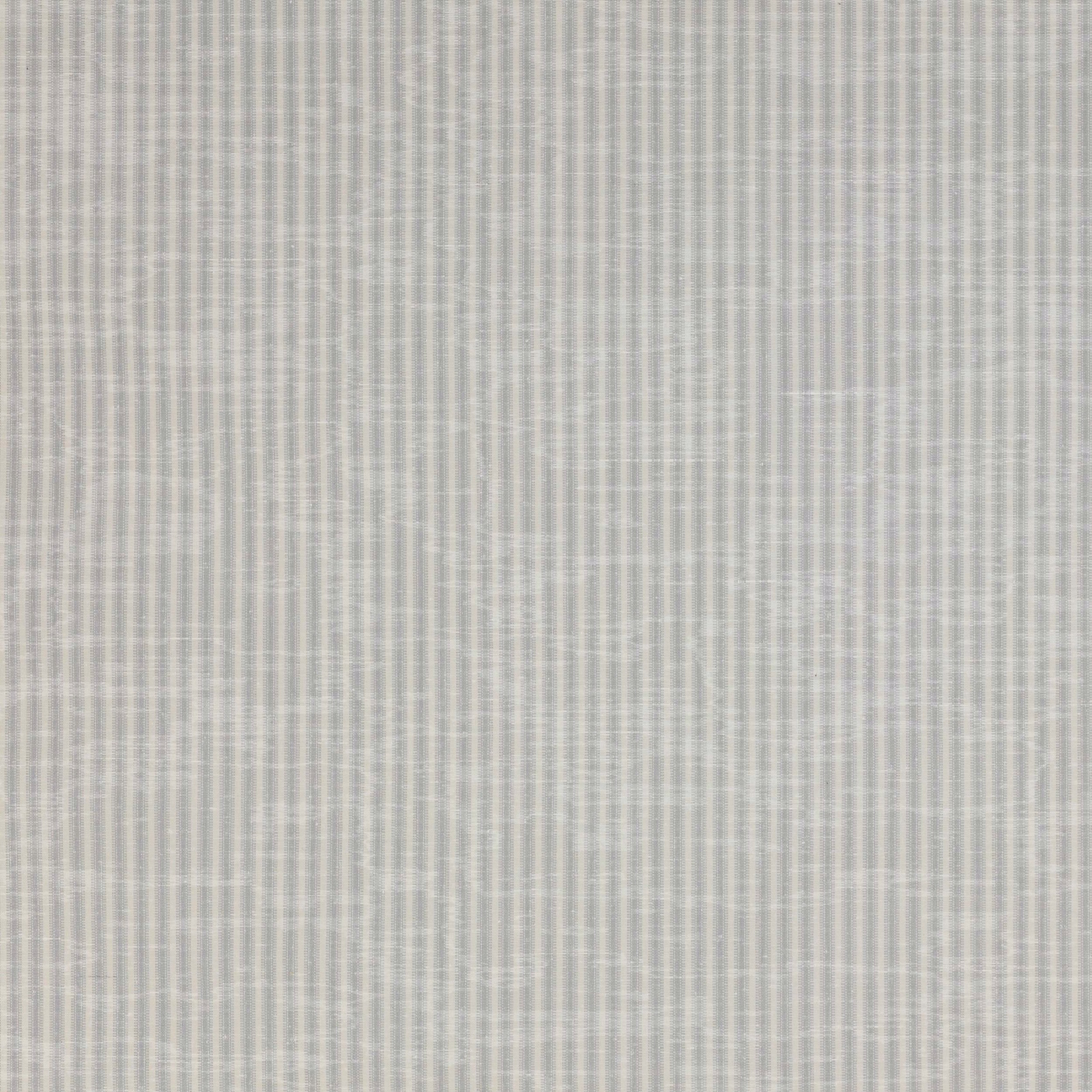 Pale grey fine vertical stripe fabric with a soft woven texture