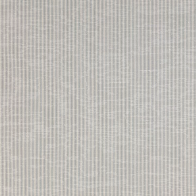 Pale grey fine vertical stripe fabric with a soft woven texture