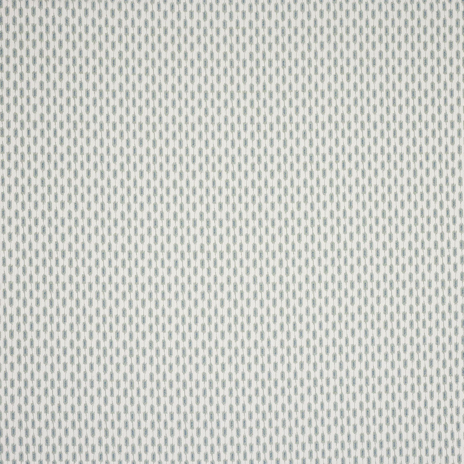 Close-up of pale aqua vertical motif on an ivory woven fabric