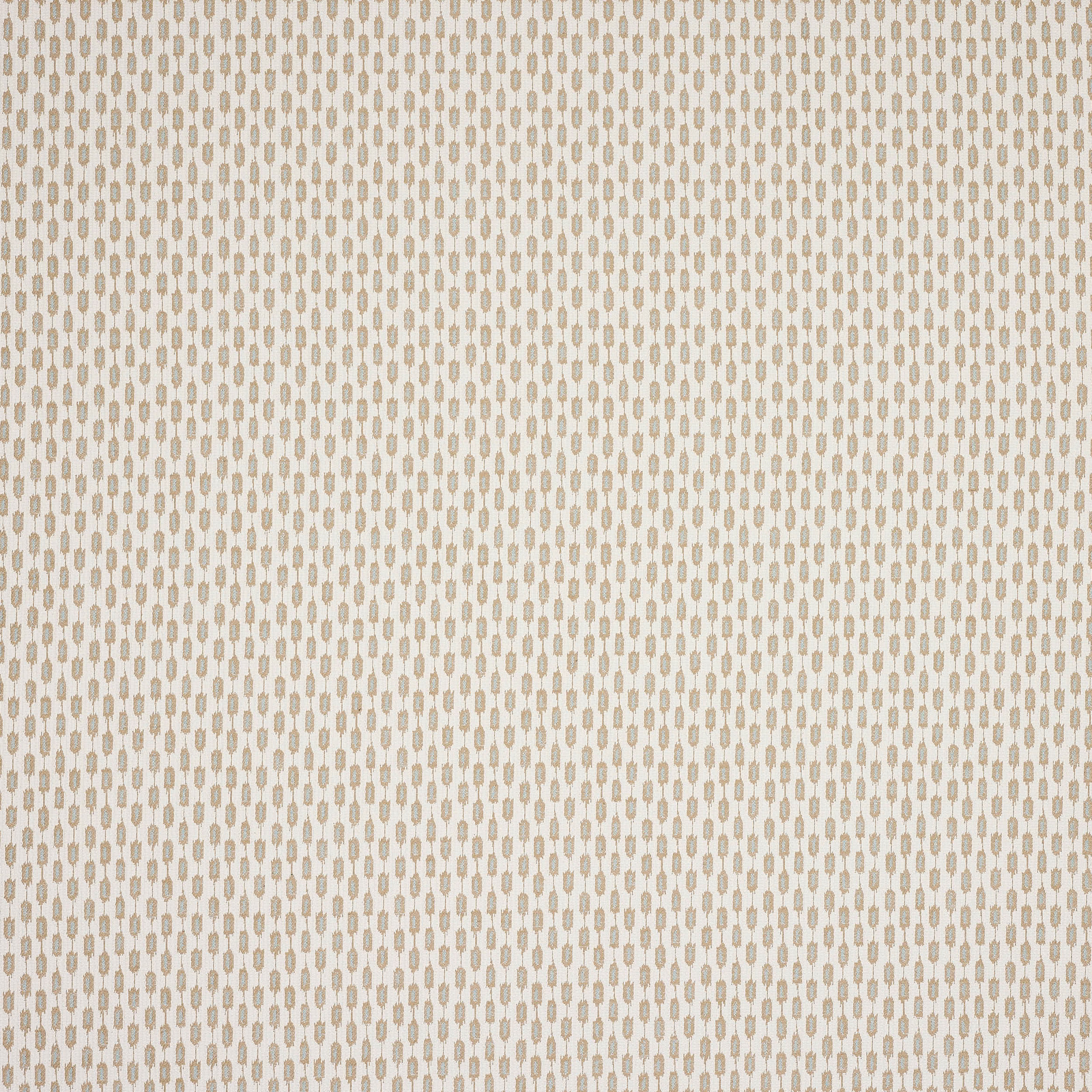 Soft beige geometric weave on a warm cream fabric swatch
